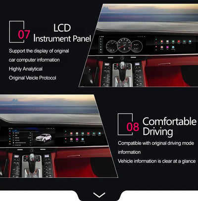 Porsche Panamera 970 Autoradio Android Double Écran Tactile