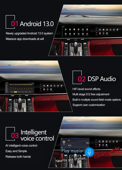 Porsche Panamera 970 Autoradio Android Double Écran Tactile