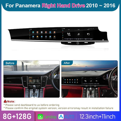 Porsche Panamera 970 Autoradio Android Double Écran Tactile