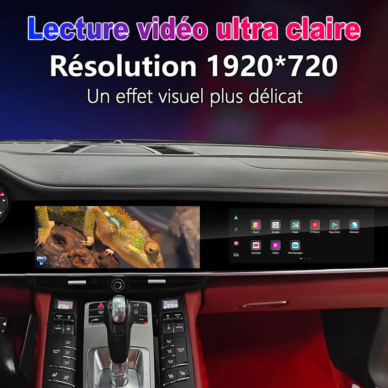 Autoradio CarPlay Porsche Panamera 970 (2010-2016) – Double Écran 12,3 + 11 Pouces, 8 Go / 128 Go, vue 4
