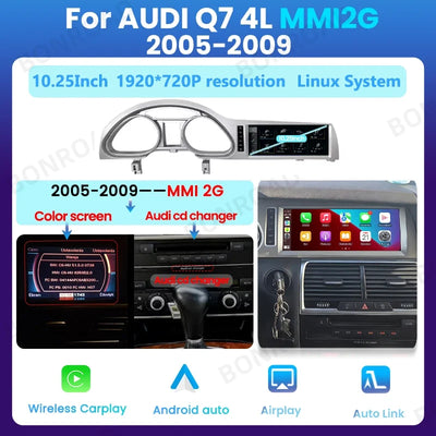 Autoradio pour Audi Q7 4L 2005-2015, Écran 10,25 Pouces, CarPlay