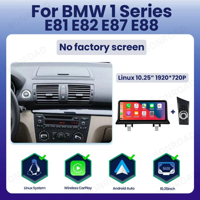 Autoradio Tactile 10,25 pouces CarPlay pour BMW Série 1 E8x