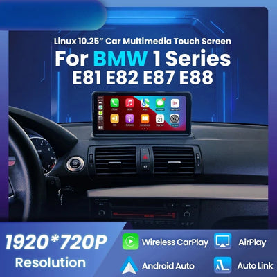 Autoradio Tactile 10,25 pouces CarPlay pour BMW Série 1 E8x