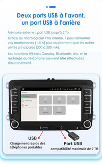 Autoradio CarPlay Volkswagen Amarok (2010-2013) – Écran 7 pouces, avec ou sans audio premium, vue 7