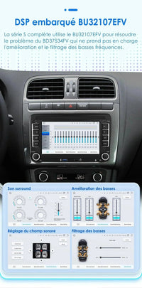 Autoradio CarPlay Volkswagen Amarok (2010-2013) – Écran 7 pouces, avec ou sans audio premium, vue 9