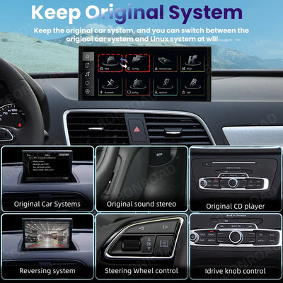 Autoradio CarPlay Audi A1 Écran Tactile 12,3" Sans Fil