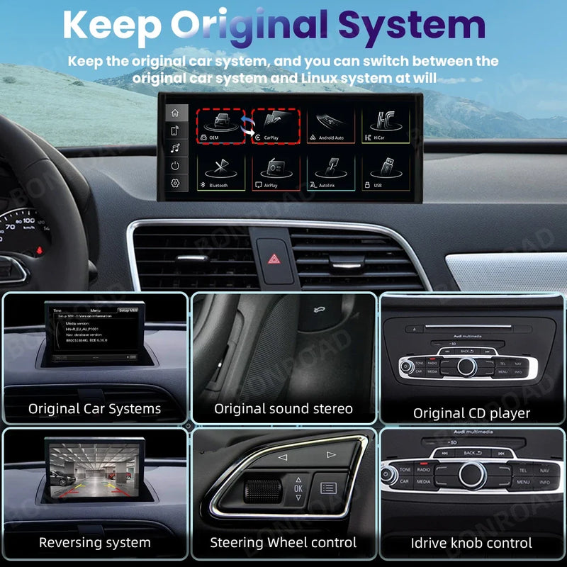 Autoradio CarPlay Audi A1 (2012-2018) – Écran 12,3 pouces, sans fil, RMC ou HNR, vue 6