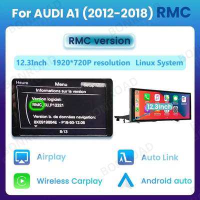 Autoradio CarPlay Audi A1 Écran Tactile 12,3" Sans Fil
