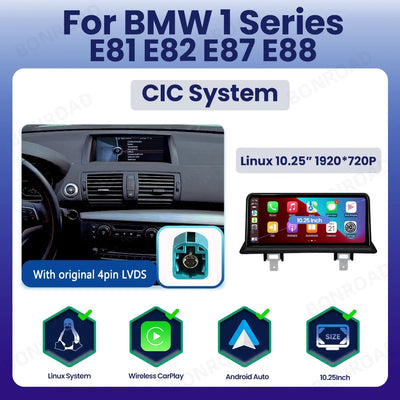 Autoradio CarPlay pour BMW Série 1 E81 E87