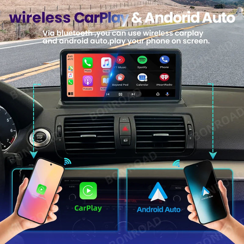 Autoradio CarPlay BMW Série 1 E81 E82 E87 E88 – Écran 10,25 ou 12,3 pouces, CCC et CIC, vue 4