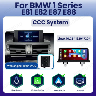 Autoradio CarPlay pour BMW Série 1 E81 E87