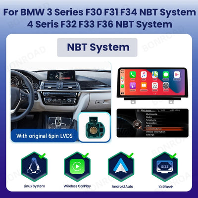 Autoradio CarPlay BMW Série 3 et 4 F30 F31 F33 F34 F36