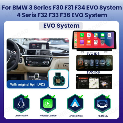 Autoradio CarPlay BMW Série 3 et 4 F30 F31 F33 F34 F36