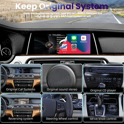 BMW Série 7 F01 F02 Autoradio CarPlay Écran Tactile