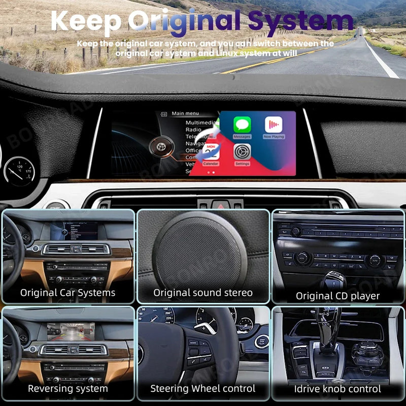 Autoradio CarPlay BMW Série 7 F01 F02 (2009-2015) – Écran Linux 10,25 pouces, vue 5