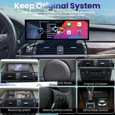 Autoradio CarPlay pour BMW X5 E70 et X6 E71