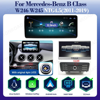 Autoradio CarPlay pour Mercedes-Benz Classe B W245 W246, Écran Tactile