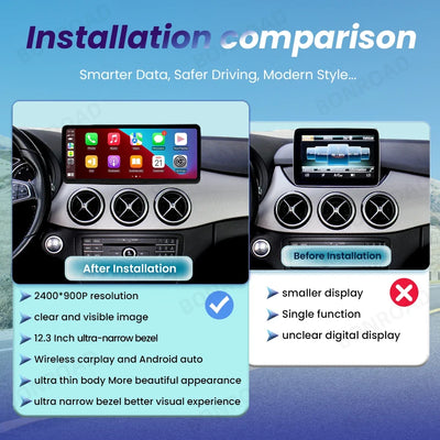 Autoradio CarPlay pour Mercedes-Benz Classe B W245 W246, Écran Tactile