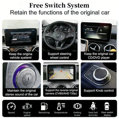 Décodeur CarPlay et Android Auto Sans Fil pour Mercedes