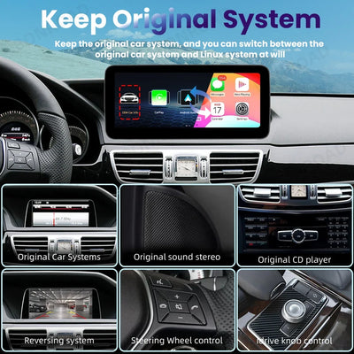 Autoradio CarPlay Mercedes Classe E W212 Écran Tactile Multimédia
