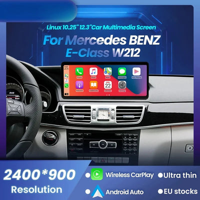Autoradio CarPlay Mercedes Classe E W212 Écran Tactile Multimédia