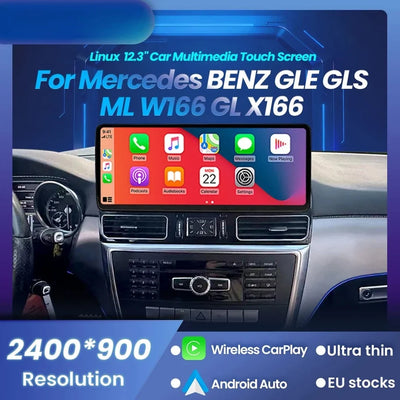 Autoradio CarPlay 12.3 pouces pour Mercedes ML GL GLS GLE