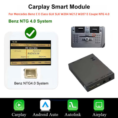 Autoradio CarPlay Sans Fil Mercedes Classe C E W204