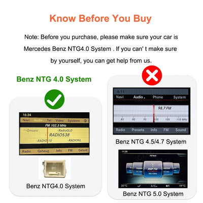 Autoradio CarPlay Sans Fil Mercedes Classe C E W204