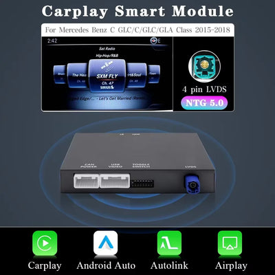 Becquet Voiture Décodeur CarPlay Sans Fil Mercedes GLK Classe E