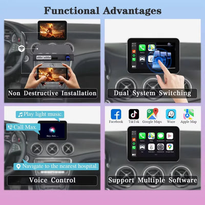 Becquet Voiture Décodeur CarPlay Sans Fil Mercedes GLK Classe E