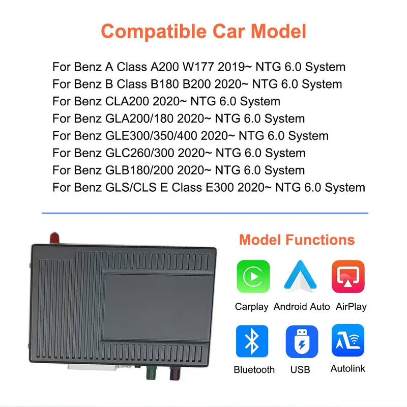 Module CarPlay sans Fil pour Mercedes Benz MBUX NTG6.0