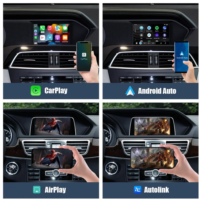 Adaptateur CarPlay Sans Fil Mercedes NTG 4.5 et 5.0 – Android Auto, AirPlay, vue 3