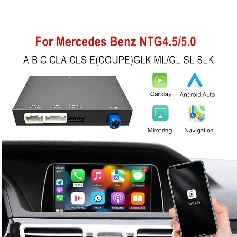 Adaptateur CarPlay Sans Fil Mercedes NTG 4.5 et 5.0 – Android Auto, AirPlay