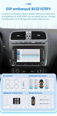 Autoradio CarPlay Volkswagen Touran (2003-2012) – Écran 7 pouces, 2 Go / 32 Go, vue 9
