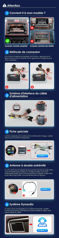 Autoradio CarPlay Volkswagen Touran (2003-2012) – Écran 7 pouces, 2 Go / 32 Go, vue 11