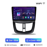 Autoradio Écran Peugeot 207 (2006-2015) – Android 12, CarPlay sans fil, 2 Go / 32 Go