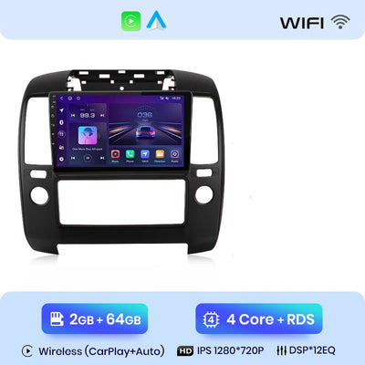 Autoradio GPS Nissan Navara D40 CarPlay écran IPS HD