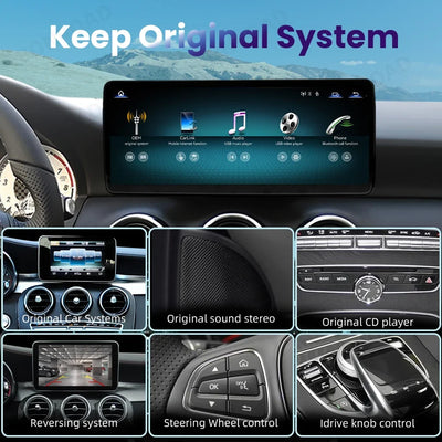 Autoradio Multimédia Mercedes Classe C W205 GLC 2014-2018 Écran Tactile