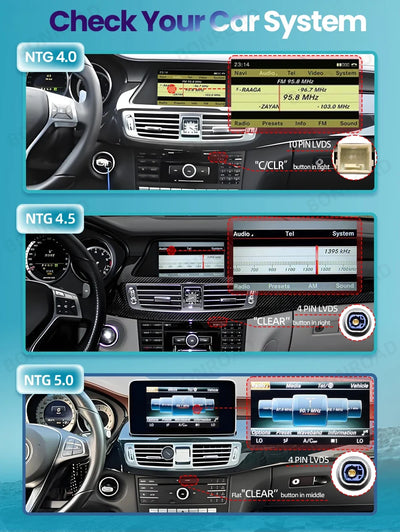 Autoradio Mercedes CLS W218, Écran Tactile CarPlay, 10,25 ou 12,3 Pouces