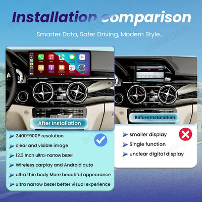Autoradio Tactile CarPlay Android Auto Mercedes GLK X204