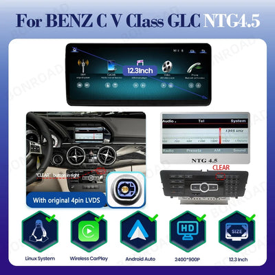 Autoradio Tactile CarPlay Android Auto Mercedes GLK X204