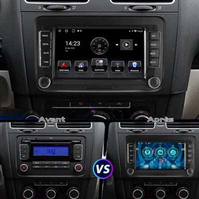 Autoradio multimarque VW, packshot studio du module complet