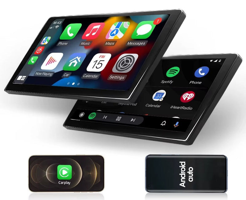 Autoradio CarPlay Golf 4 vue de face, écran tactile installé