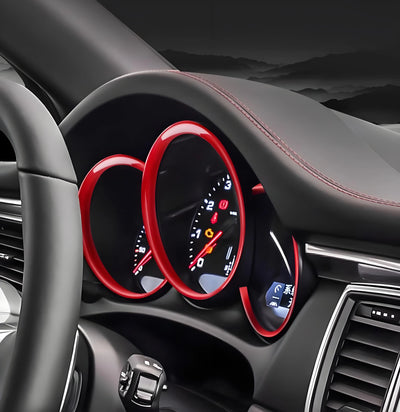 Bague de Jauge Tableau de Bord Porsche Cayman Boxster Rouge