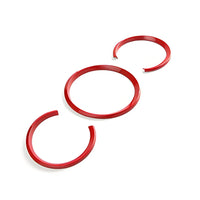 Bagues de Jauge Porsche Cayman Boxster Macan – Jeu de 3 Bagues Rouge Brillant, vue 3