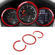 Bagues de Jauge Porsche Cayman Boxster Macan – Jeu de 3 Bagues Rouge Brillant