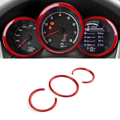 Bague de Jauge Tableau de Bord Porsche Cayman Boxster Rouge