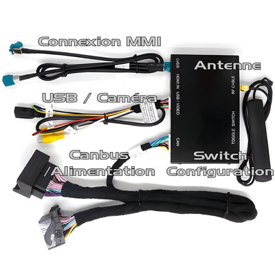 Becquet Boîtier CarPlay Sans Fil Android Auto Audi A3 8V