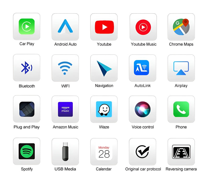 Becquet Voiture Module CarPlay Android Auto Audi A1 2010-2018