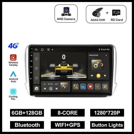 CARPLAY 208 (2012 - 2018) B2PLUS - Compatible avec - Disponible sur carplay - voiture